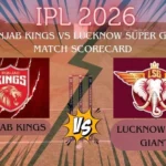 Punjab Kings vs Lucknow Super Giants Match Scorecard