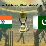 Pakistan National Cricket Team vs India National Cricket Team Match Scorecard