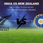 न्यू झीलंड राष्ट्रीय क्रिकेट संघ वि भारत राष्ट्रीय क्रिकेट संघ सामन्याचे स्कोअरकार्ड