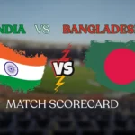 भारत राष्ट्रीय क्रिकेट संघ वि बांगलादेश राष्ट्रीय क्रिकेट संघ सामन्याचे स्कोअरकार्ड