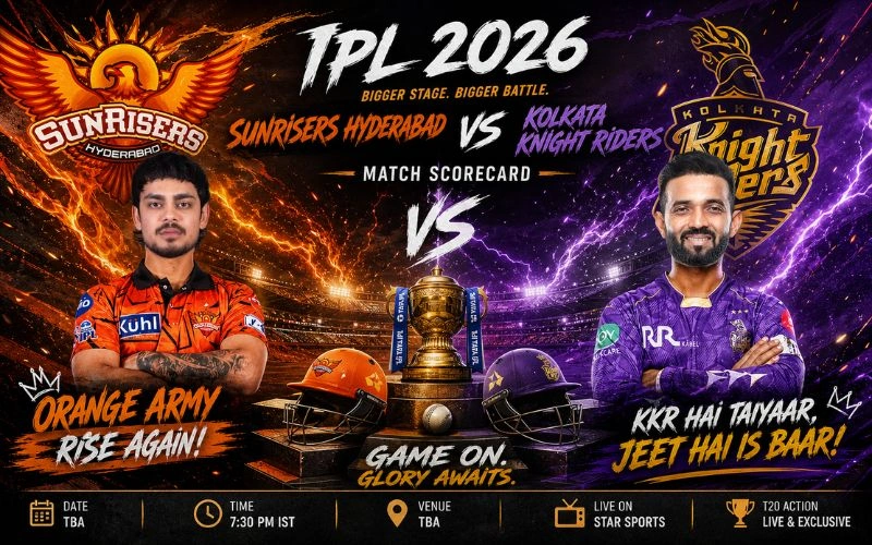 Sunrisers Hyderabad vs Kolkata Knight Riders Match Scorecard