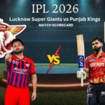 Lucknow Super Giants vs Punjab Kings Match Scorecard