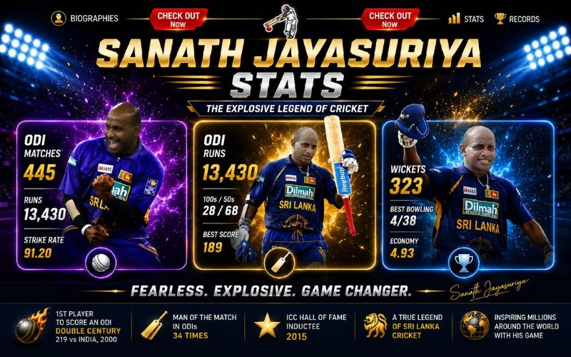 Sanath Jayasuriya Stats